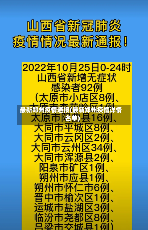 最新郑州疫情通报(最新郑州疫情详情名单)