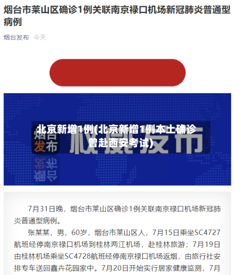北京新增1例(北京新增1例本土确诊 曾赴西安考试)-第2张图片