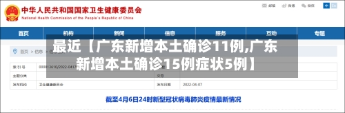 最近【广东新增本土确诊11例,广东新增本土确诊15例症状5例】