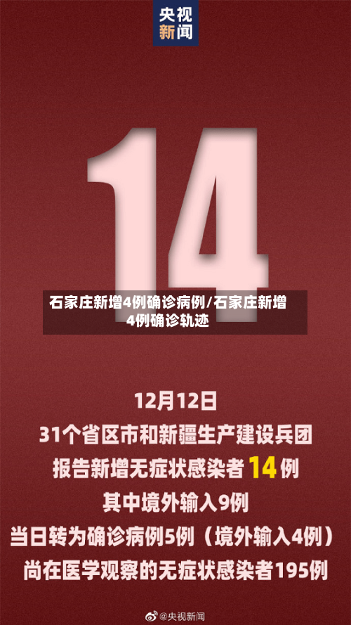石家庄新增4例确诊病例/石家庄新增4例确诊轨迹