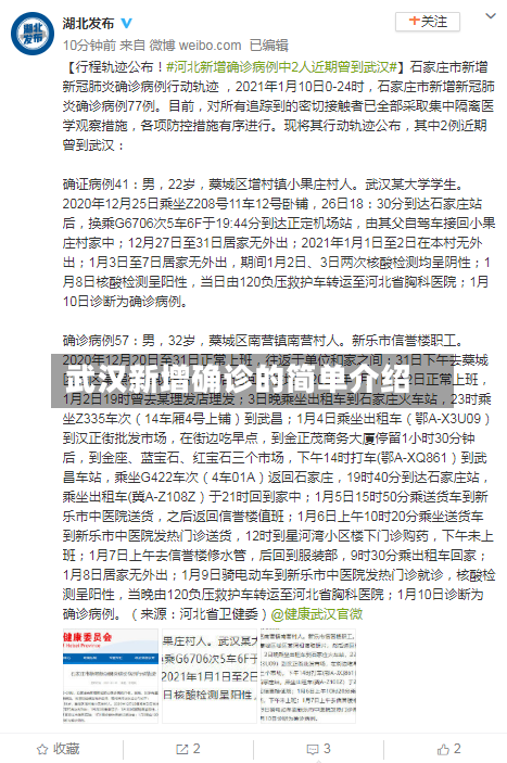 武汉新增确诊的简单介绍