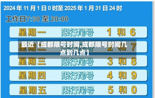 最近【成都限号时间,成都限号时间几点到几点】