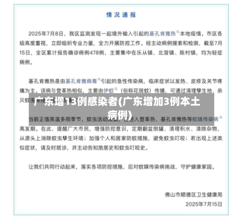 广东增13例感染者(广东增加3例本土病例)