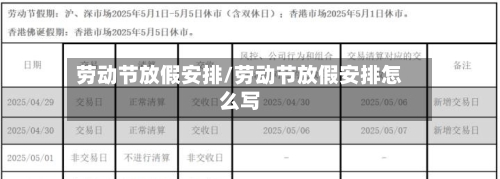 劳动节放假安排/劳动节放假安排怎么写-第3张图片