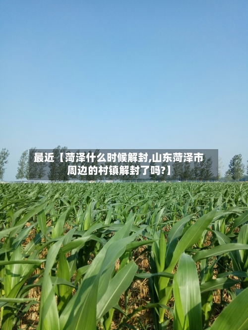 最近【菏泽什么时候解封,山东菏泽市周边的村镇解封了吗?】-第2张图片