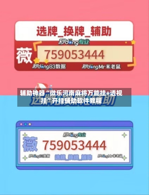 辅助神器“微乐河南麻将万能挂+透视挂”开挂辅助软件教程-第2张图片