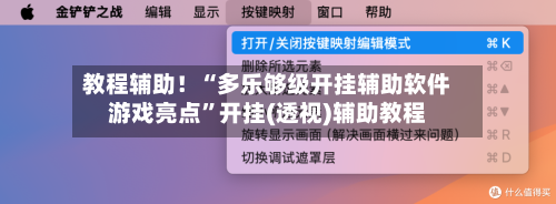 教程辅助！“多乐够级开挂辅助软件游戏亮点”开挂(透视)辅助教程-第2张图片